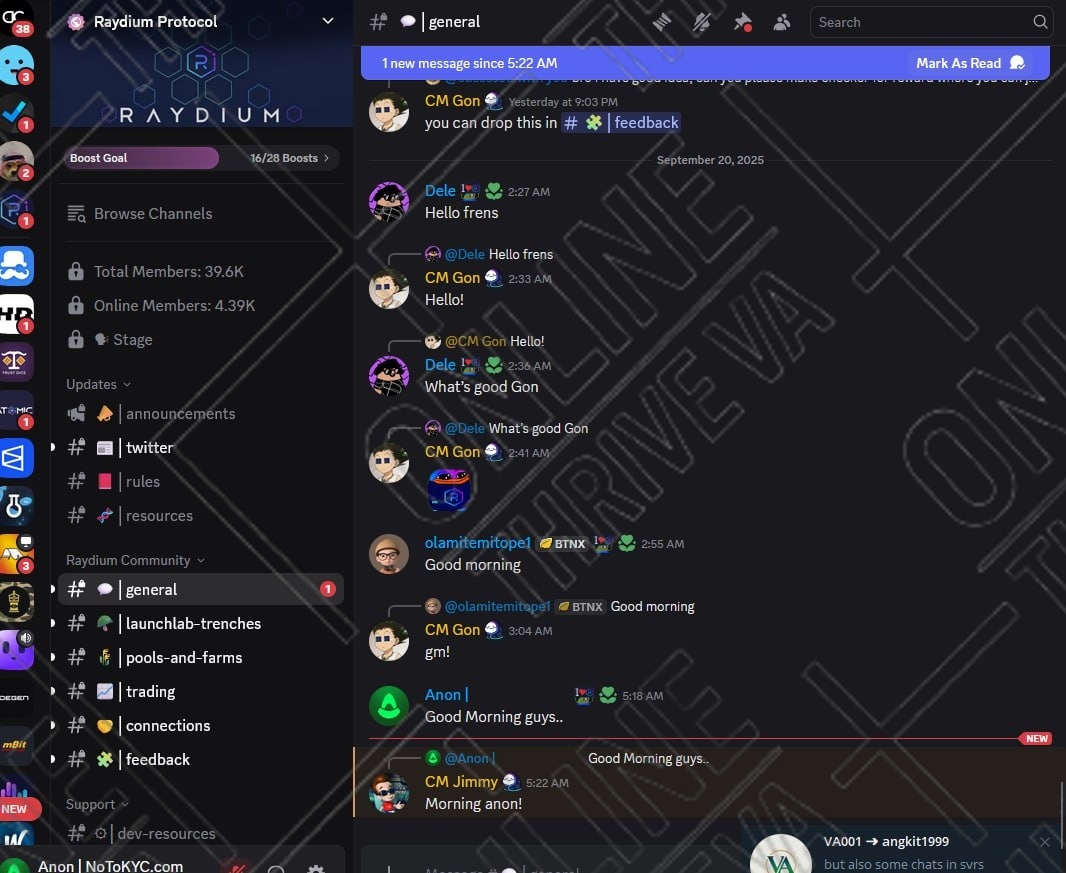 Crypto project Discord