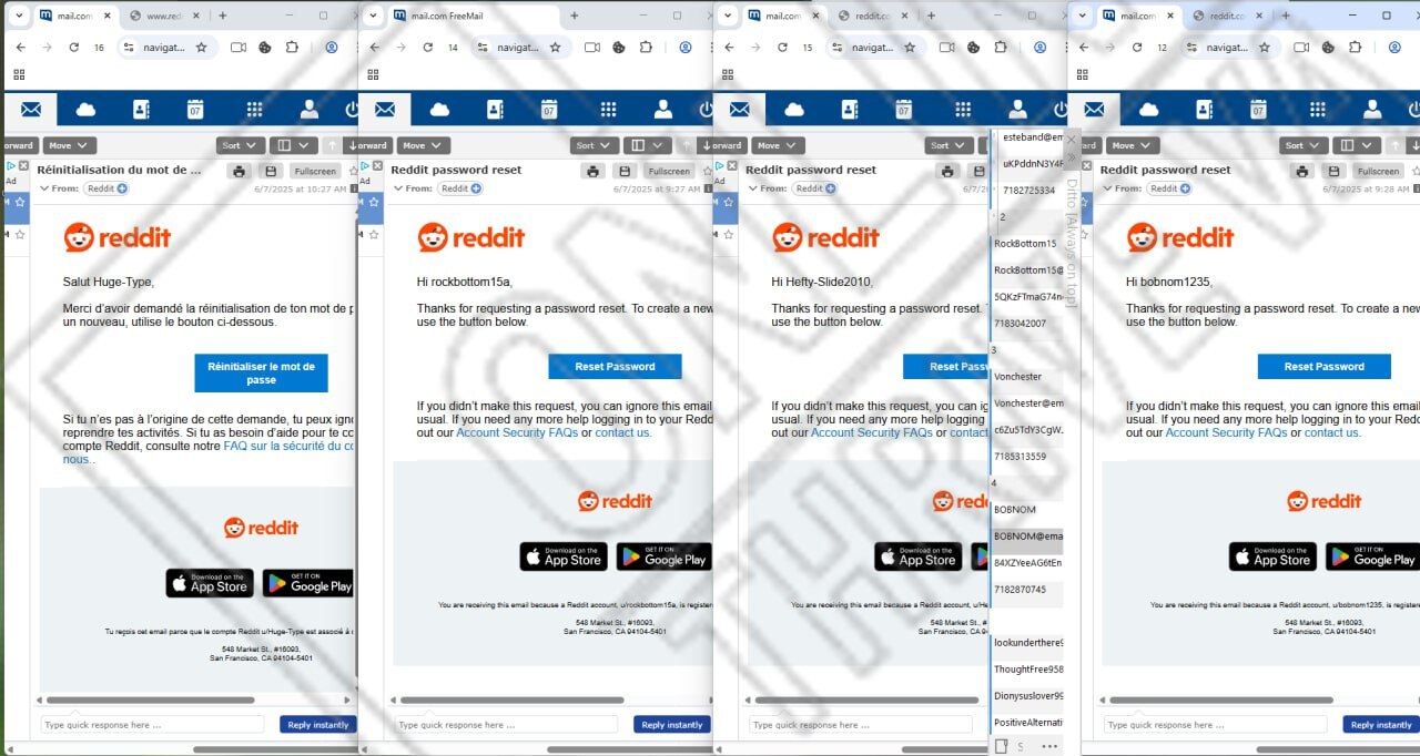 Reddit accounts management